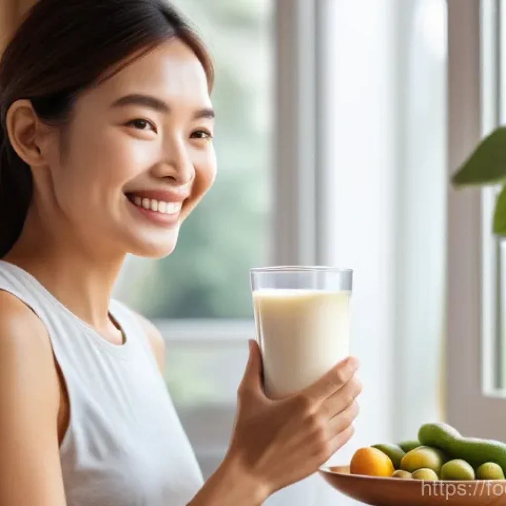 식품 가공에서의 고압 균질화 - **Prompt 1: The Enhanced Nutrition of Soy Milk**
    A vibrant, sunlit kitchen scene. A fit, healthy...