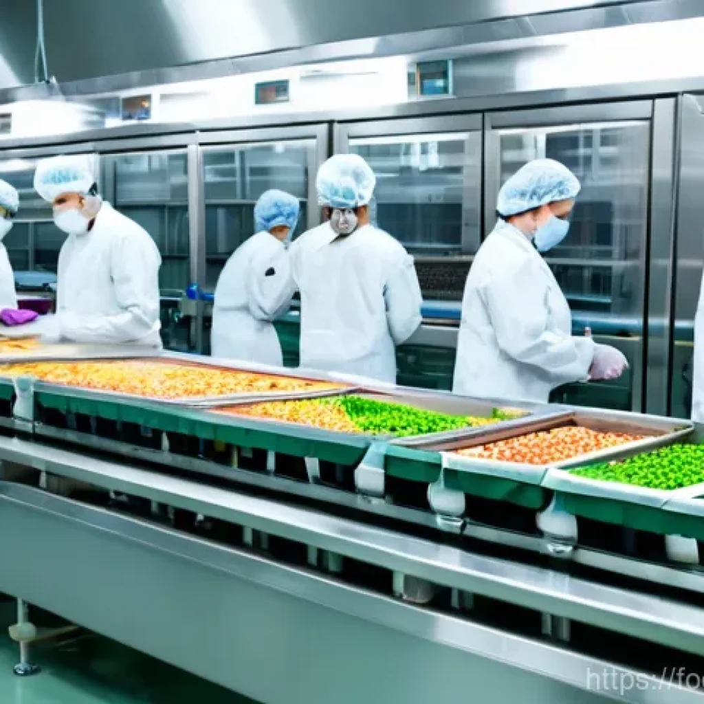 HACCP 인증과 적용 - **Prompt 1: The Guardians of Purity in a Modern Food Factory**
Generate an image of a bustling, ...