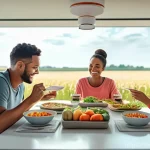 식품 품질 분석에서의 데이터 마이닝 - A diverse family, including parents and a happy toddler in a clean bib, enjoying a wholesome meal at...